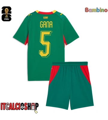 Senegal Idrissa Gueye #5 Seconda Maglia Bambino Mondiali 2026 Manica Corta (+ Pantaloni corti)